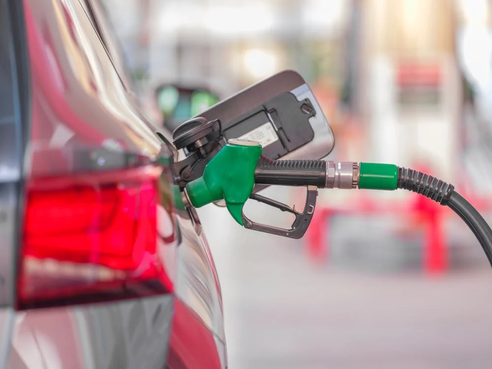 Fueling a car with diesel. 