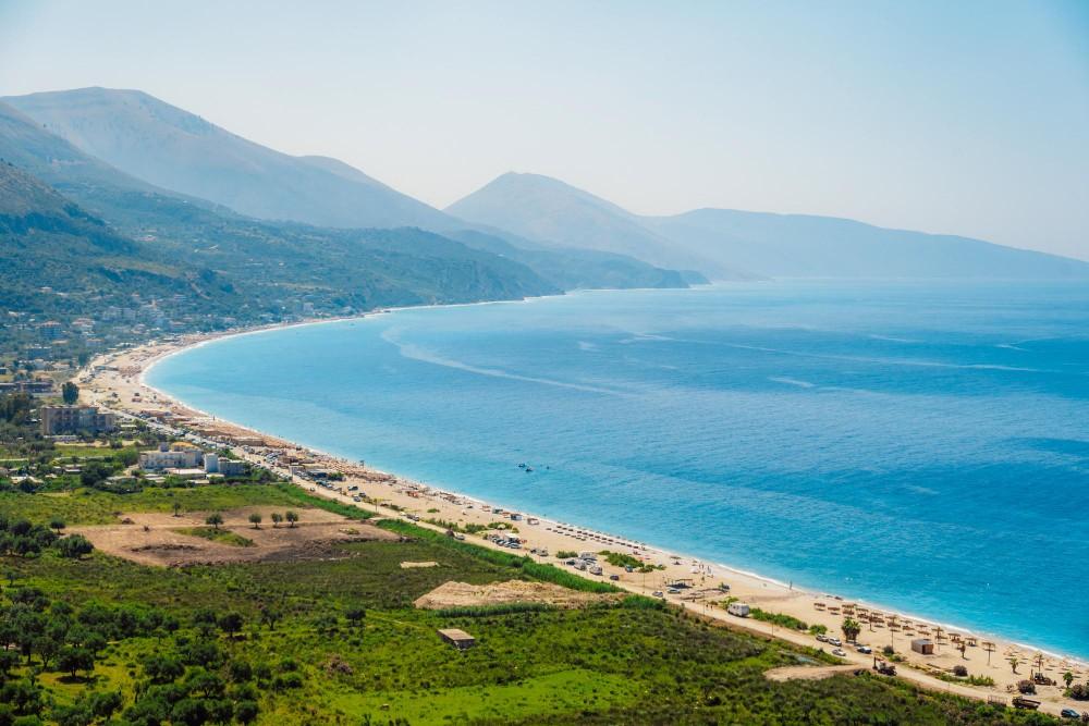 Car trip in the Albanian Riviera, exploring Albanian beaches by car